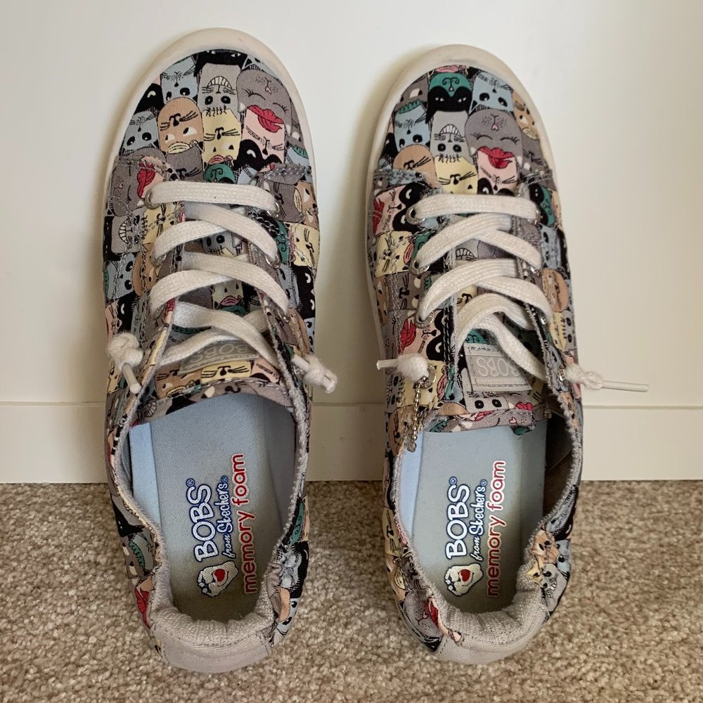 Skechers BOBS Women's Cat Sneakers Size 8.5